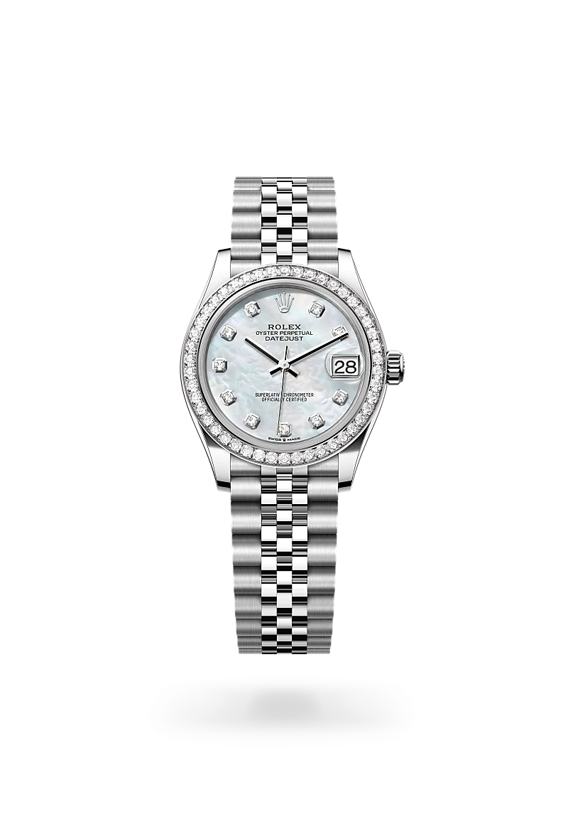 Rolex Datejust in White Rolesor - combination of Oystersteel and white gold, M278384RBR-0008 - Walters & Hogsett