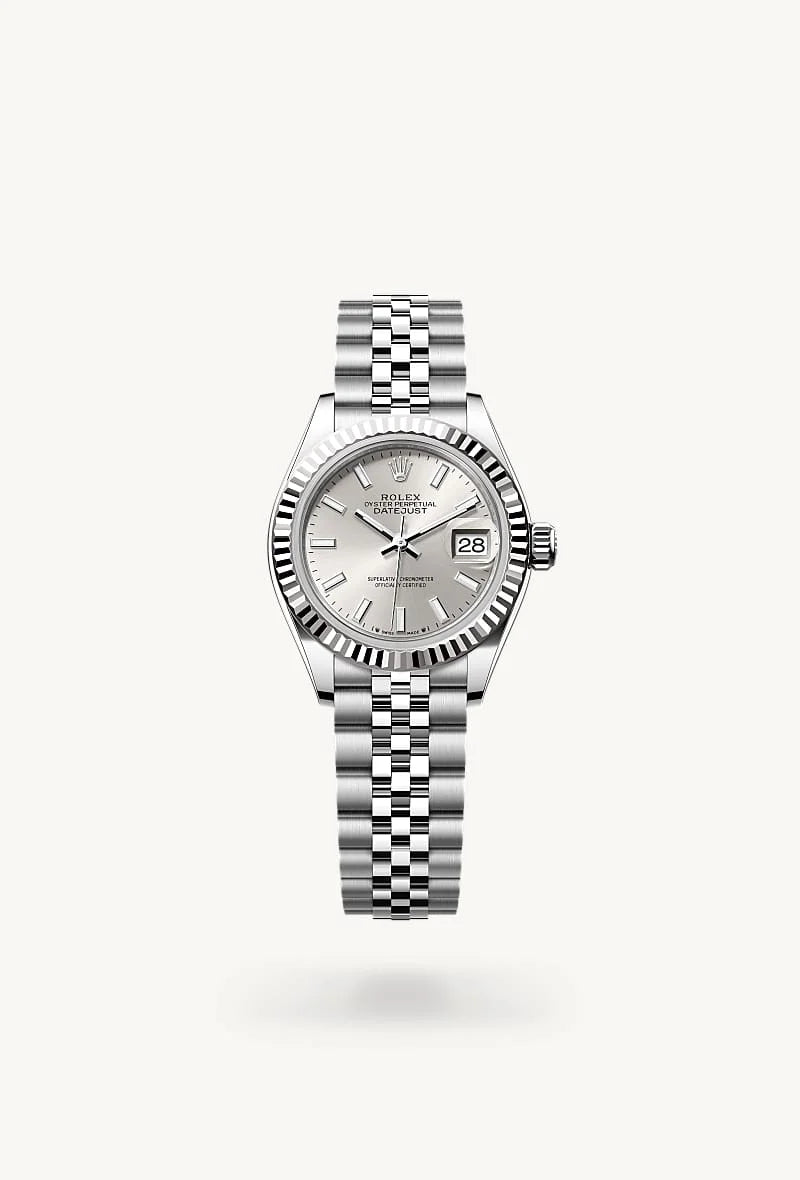Rolex Lady-Datejust in White Rolesor - combination of Oystersteel and white gold, M279174-0005 - Walters & Hogsett