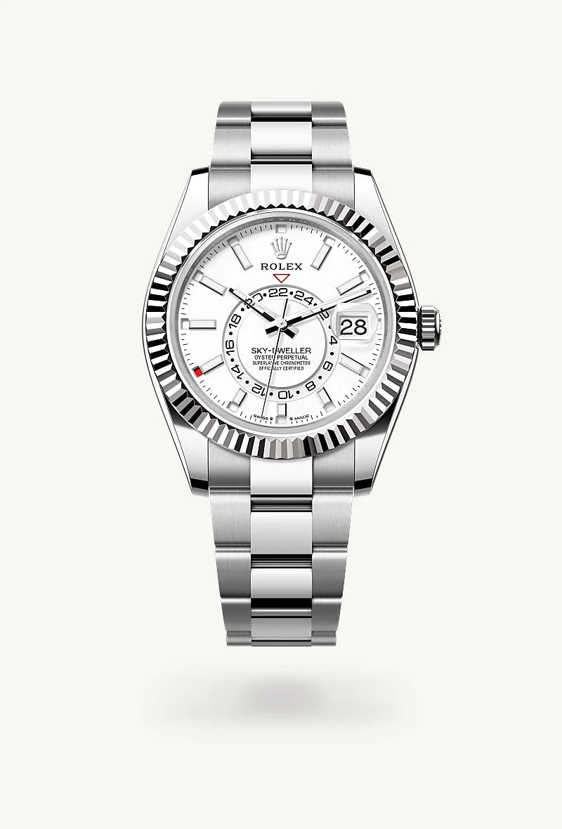 Rolex Sky-Dweller in White Rolesor - combination of Oystersteel and white gold, M336934-0003 - Walters & Hogsett
