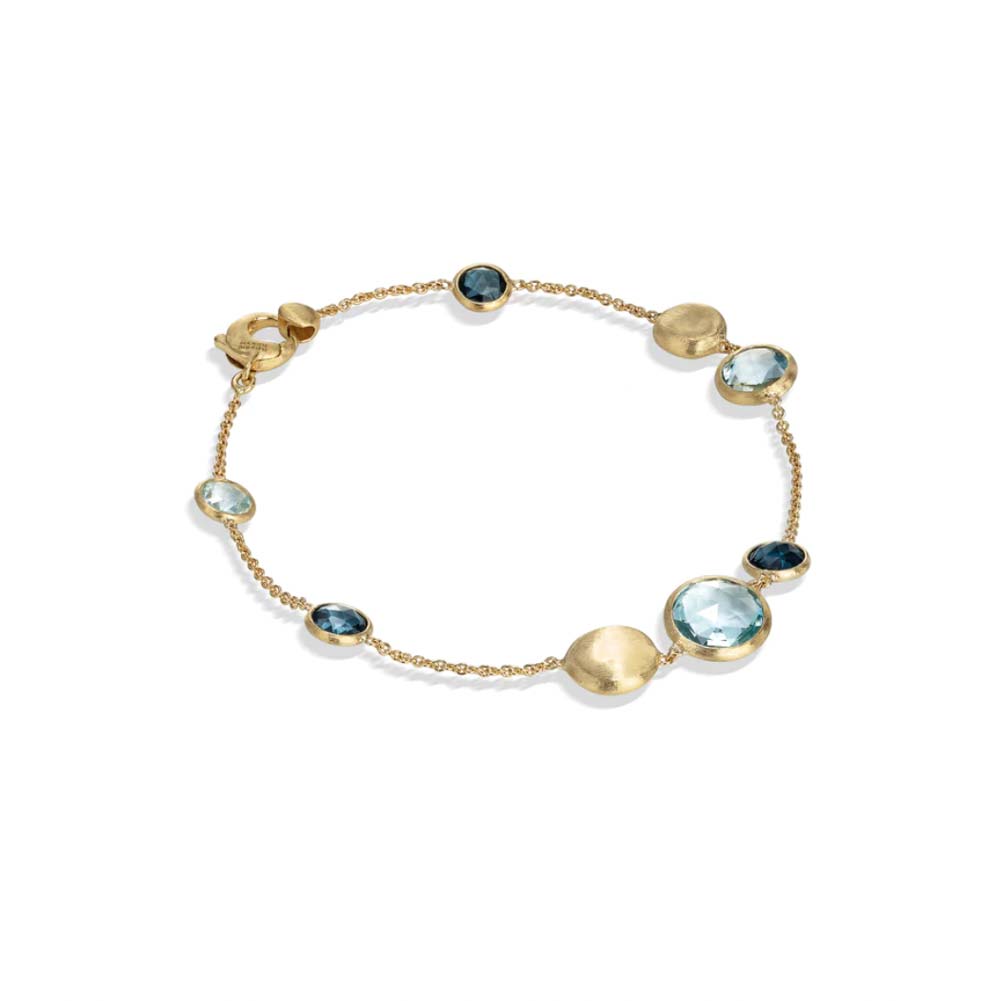 Gold Mixed Blue Topaz Bracelet