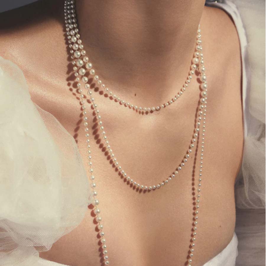 Cascading Pearl Necklace