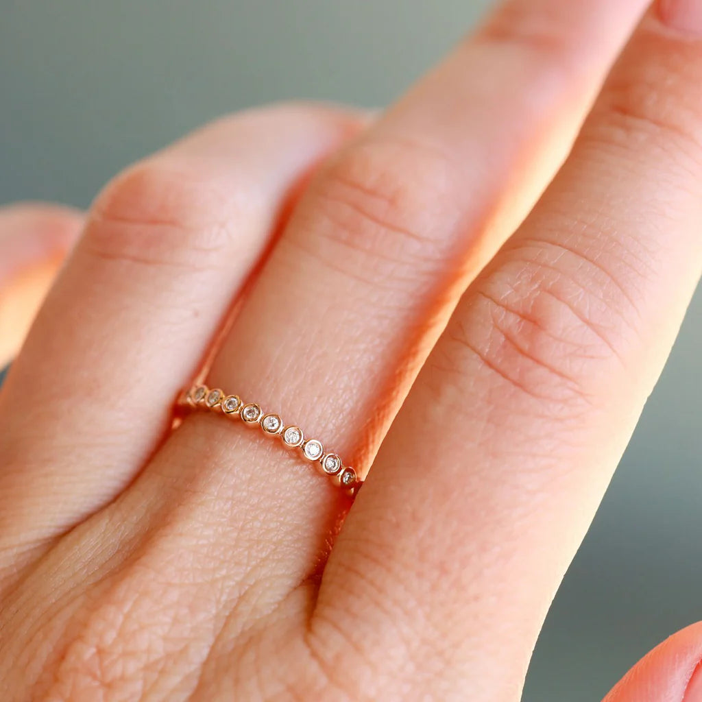 Sethi Couture Mini Bezel White Diamond Band
