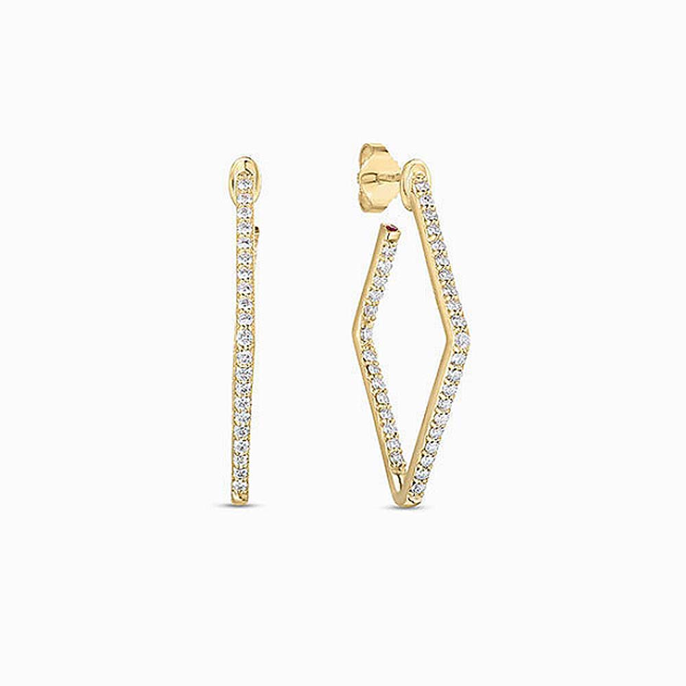 Square Diamond Hoops