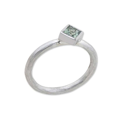 Prismic Green Sapphire Ring