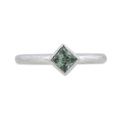 Prismic Green Sapphire Ring