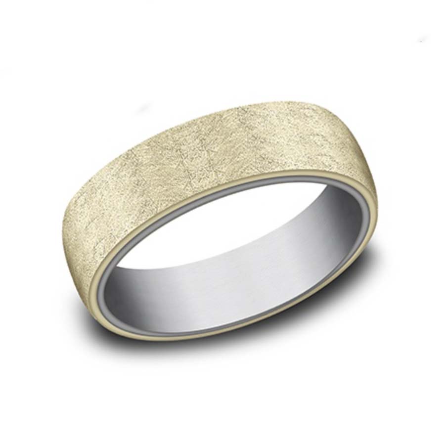 Benchmark Yellow Gold Textured Band