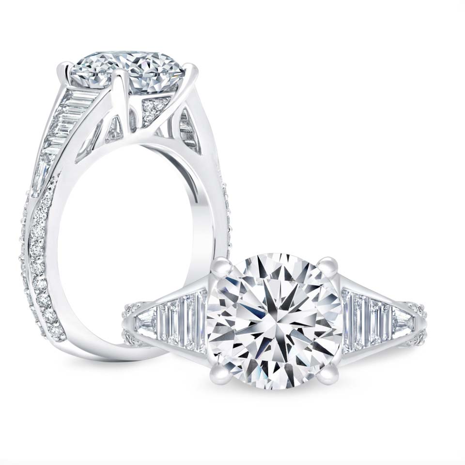 Peter Storm Baguette Semi-Mount Engagement Ring