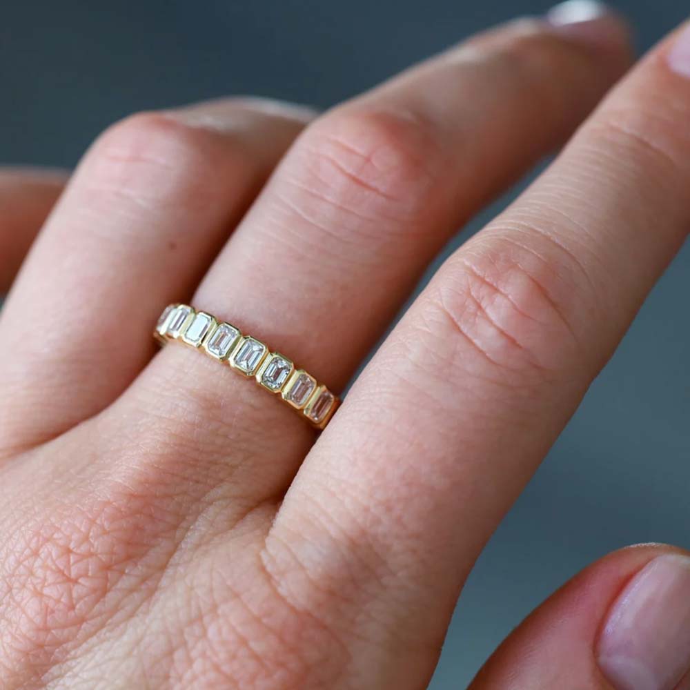 Diamond Yellow Gold Band
