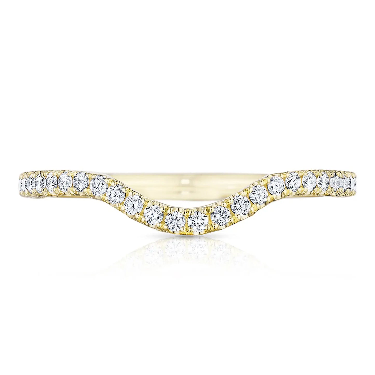 French Pavé Diamonds Wedding Band