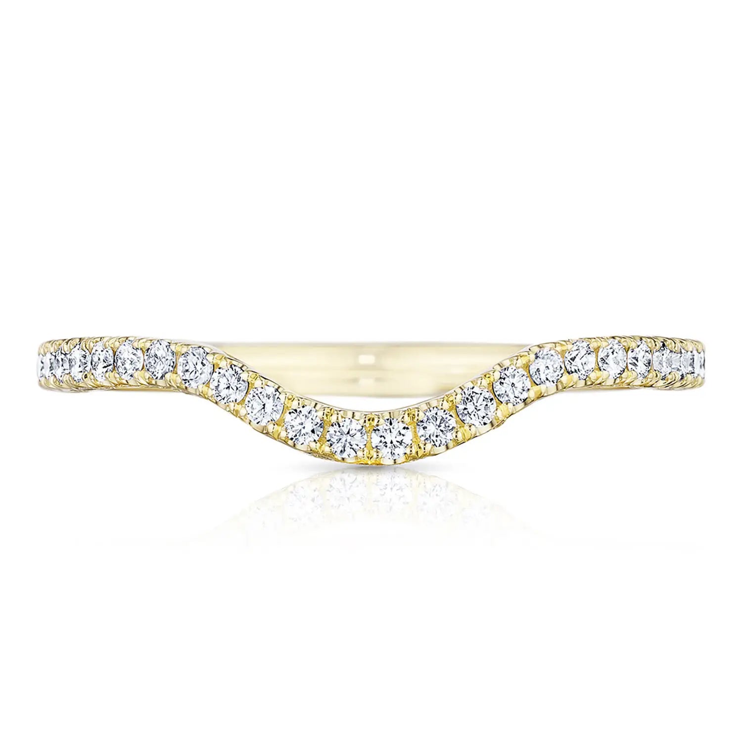 French Pavé Diamonds Wedding Band