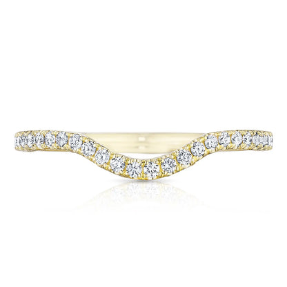 French Pavé Diamonds Wedding Band