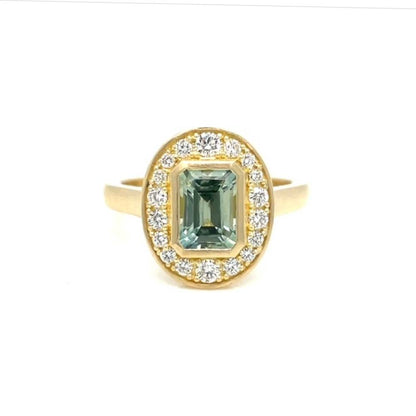 Montana Sapphire and Diamond Ring