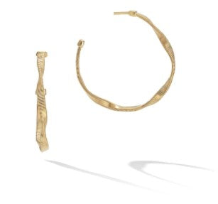 Gold Twisted Small Hoops 