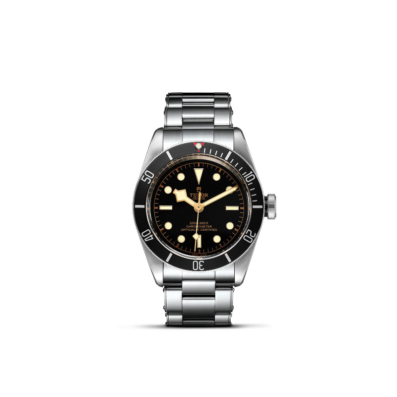 41mm, tudor, watch, black bay, black dial, black bezel, steel case, steel bracelet