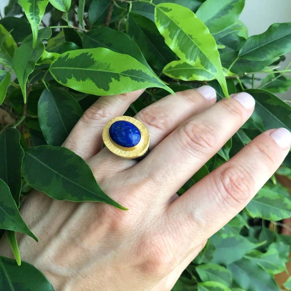 Gold and Lapis Ring
