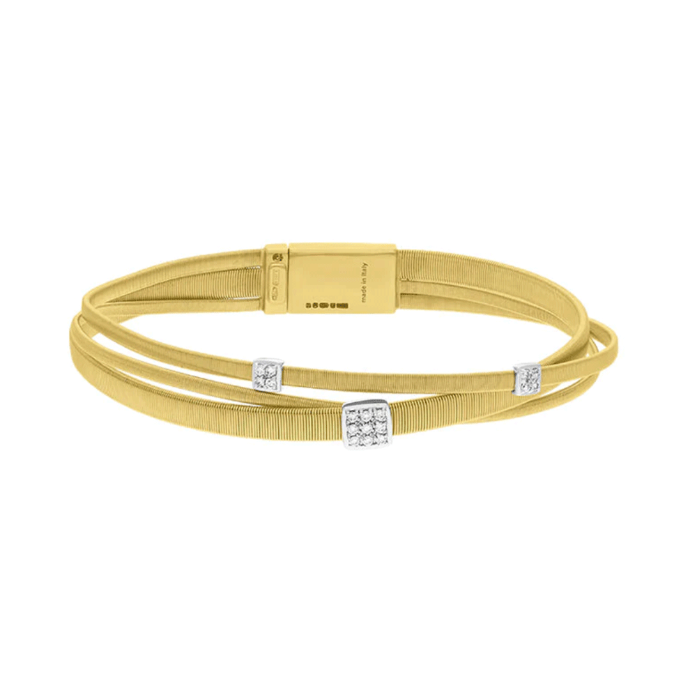 yellow gold bracelet with diamonds